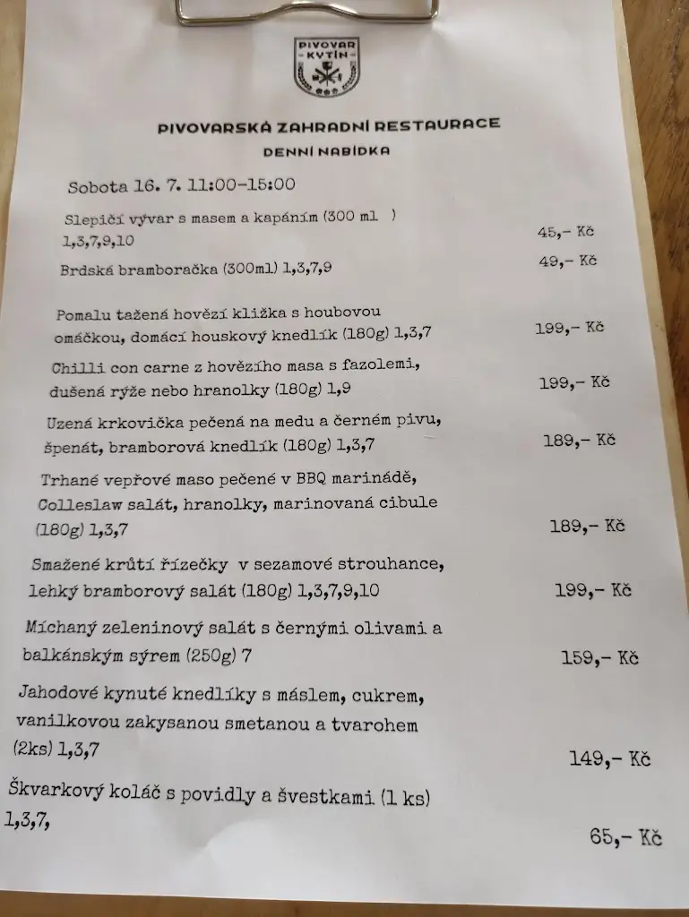 Menu_Pivovar Kytín_Mníšek pod Brdy_image_1