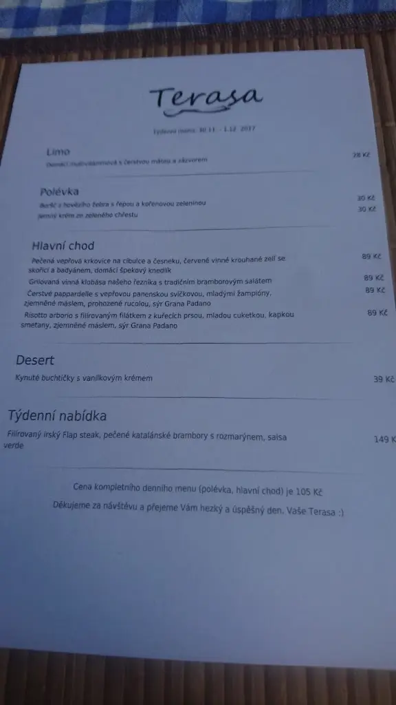 Menu_Restaurace Terasa_Neratovice_immagine_2