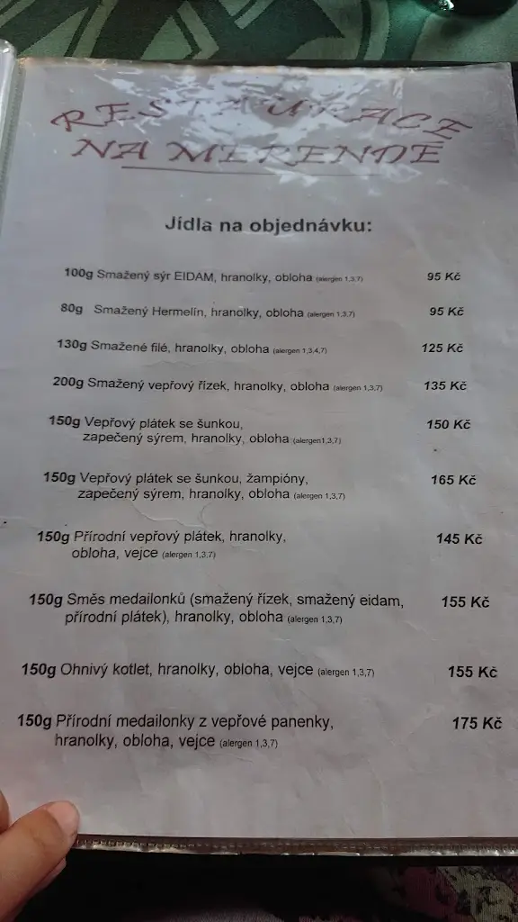Menu_Restaurace Na Merendě_Nový Knín_image_4