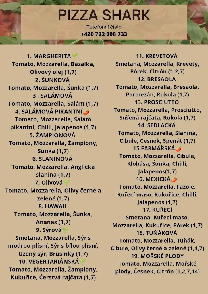 Menu_Pizza Shark_Nový Knín_image_1