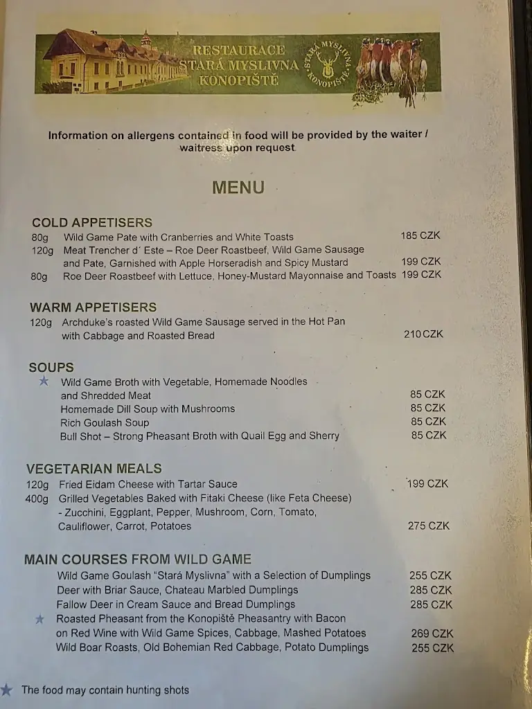 Menu_Old gamekeeper's lodge_Okres Benešov_image_1