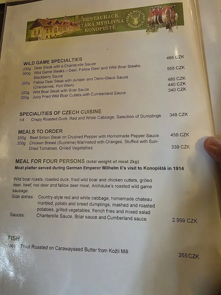 Menu_Old gamekeeper's lodge_Okres Benešov_image_4