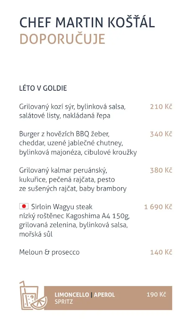 Menu_Restaurant Goldie hotel Nautilus_Okres Tábor_image_2