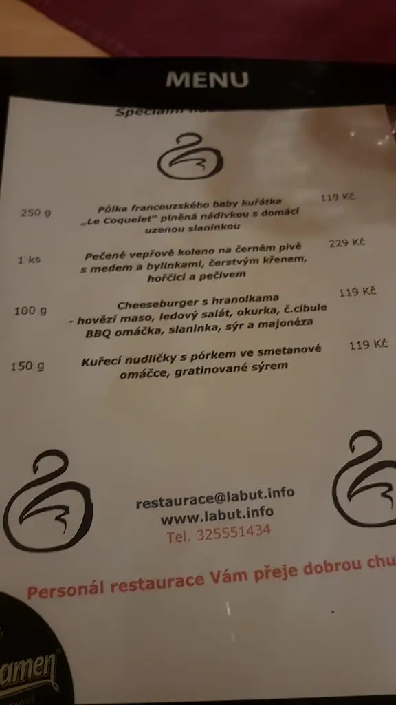 Menu_U Bílé labutě_Milovice_image_3