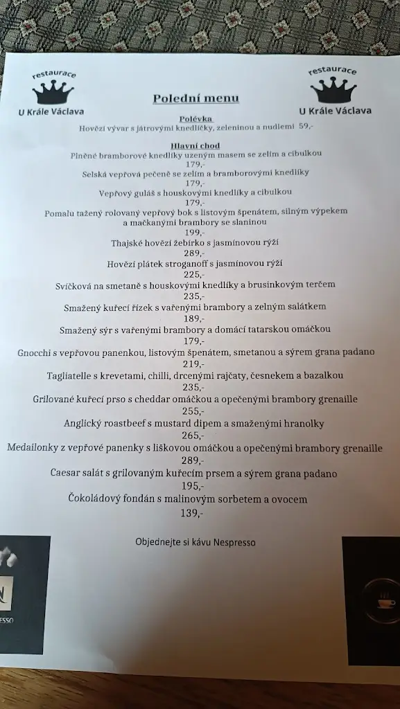Menu_U Krále Václava_Milovice_image_1