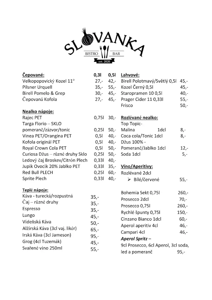 Menu_Slovanka Bistro a Bar_Lysá nad Labem_image_1