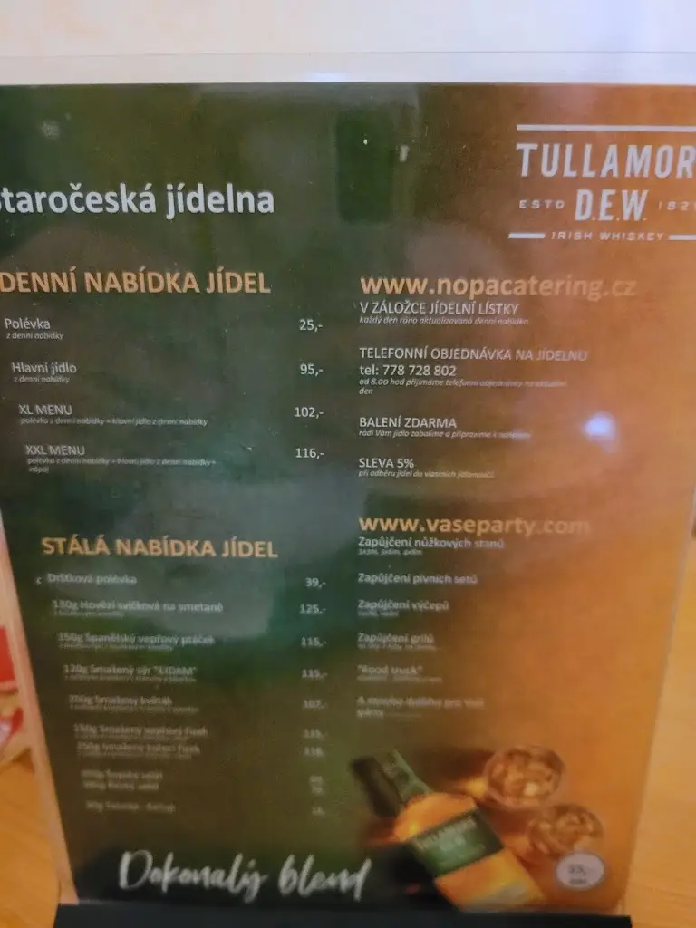 Menu_Staročeská jídelna - Nádražní restaurace_Lysá nad Labem_image_2
