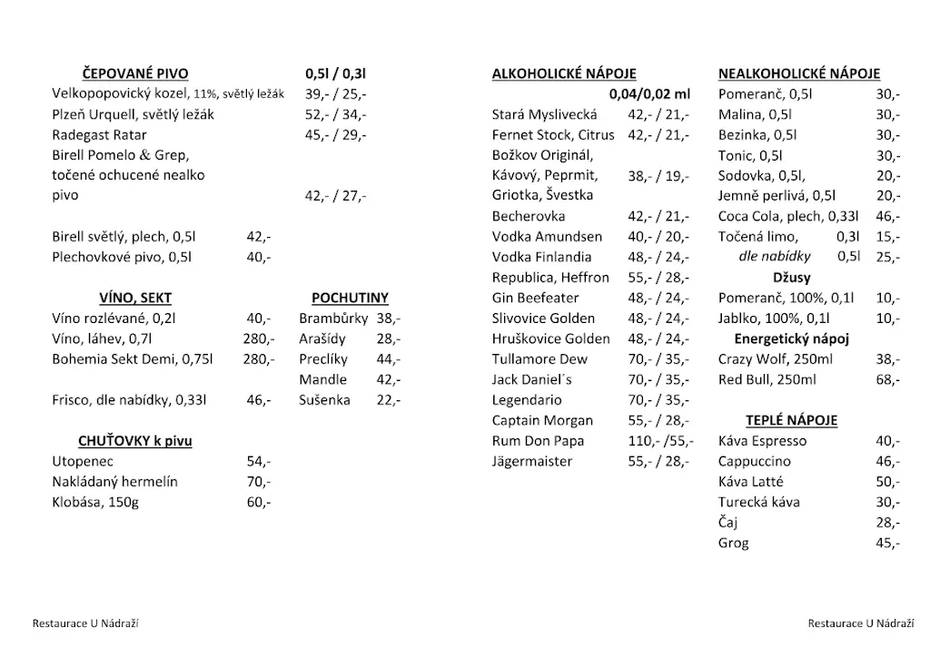Menu_Restaurace U Nádraží_Nymburk_image_1