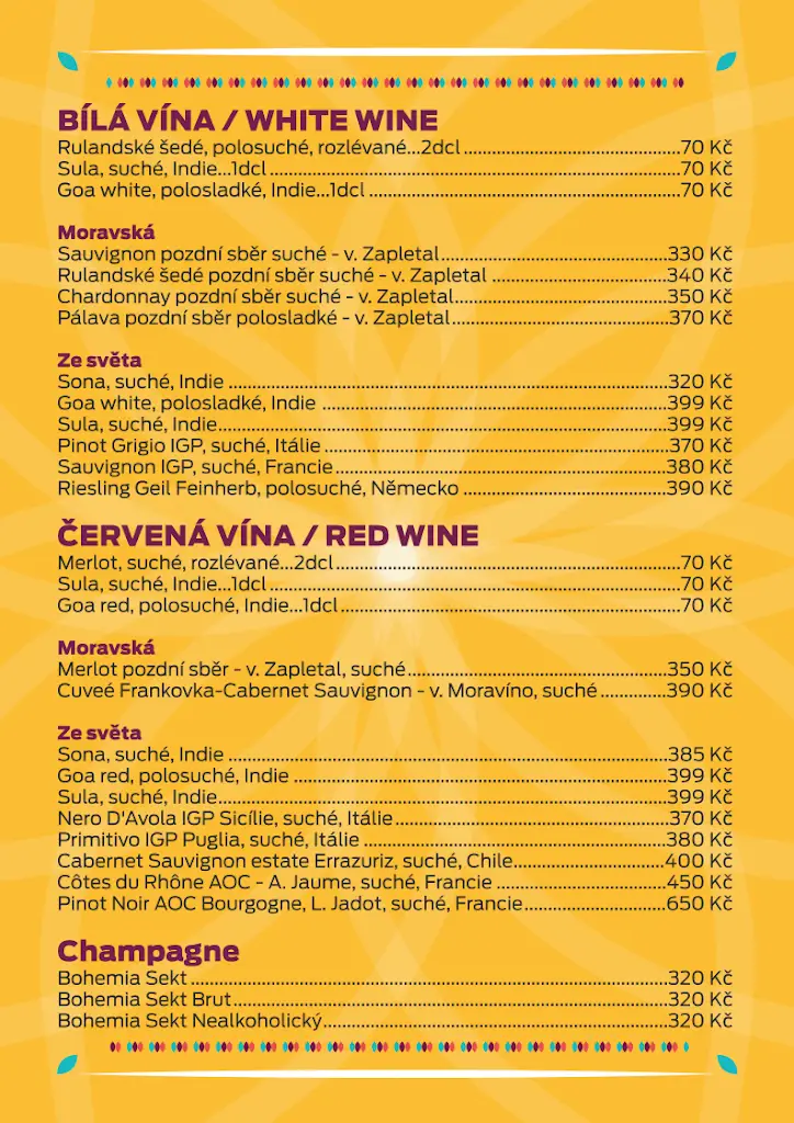 Menu_Namastaey Indian restaurant_Okres Beroun_image_2