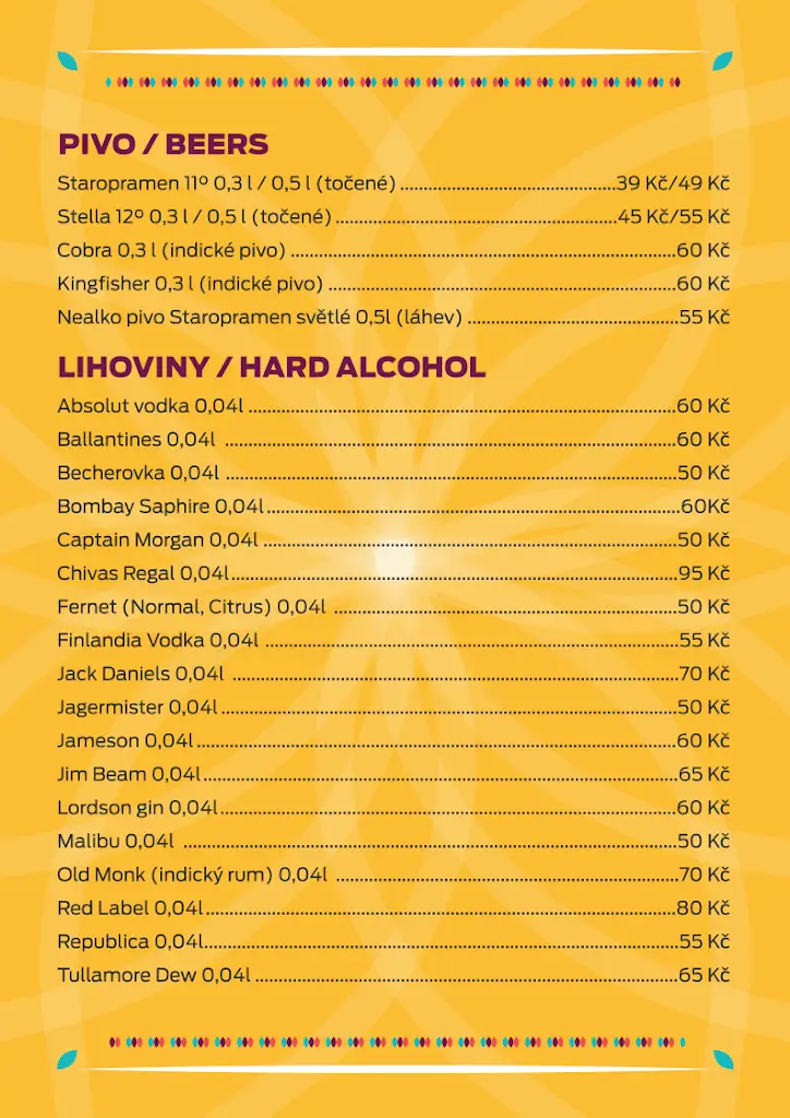 Menu_Namastaey Indian restaurant_Okres Beroun_image_3