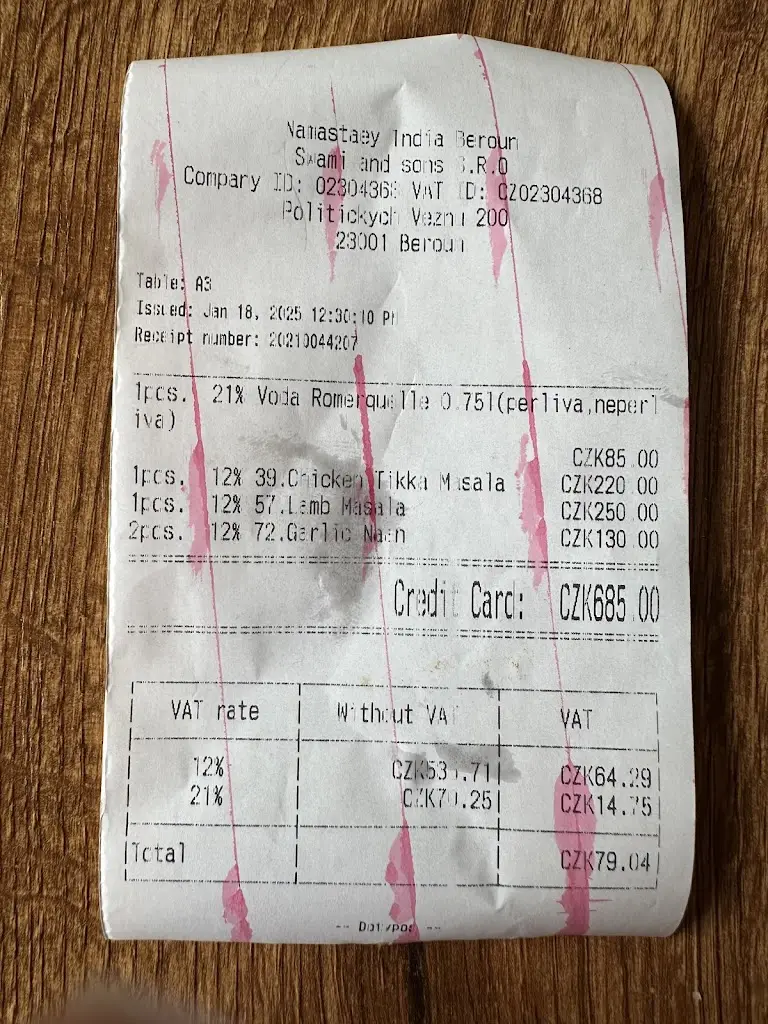 Sebs Koudelka_Namastaey Indian restaurant_Okres Beroun_review