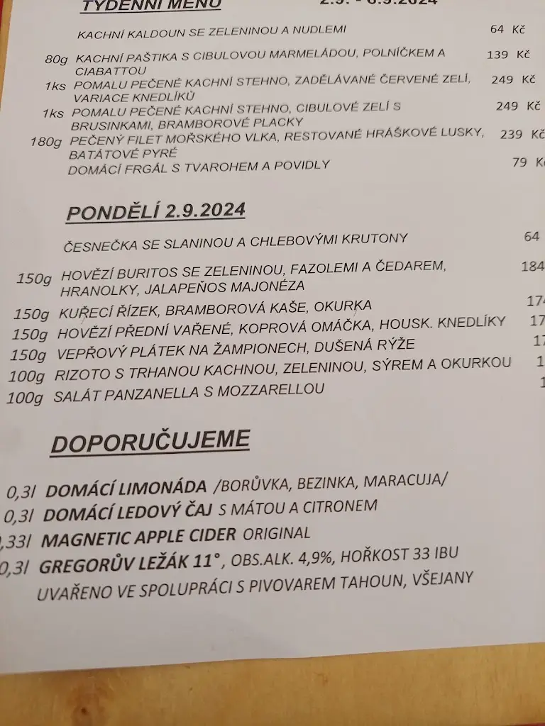 Menu_Restaurace U Gregorů_Okres Nymburk_immagine_3