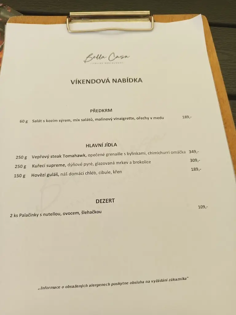 Menu_Bella Casa_Mnichovo Hradiště_image_4