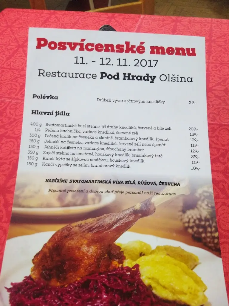 Menu_Restaurace Pod Hrady Olšina_Mnichovo Hradiště_image_1