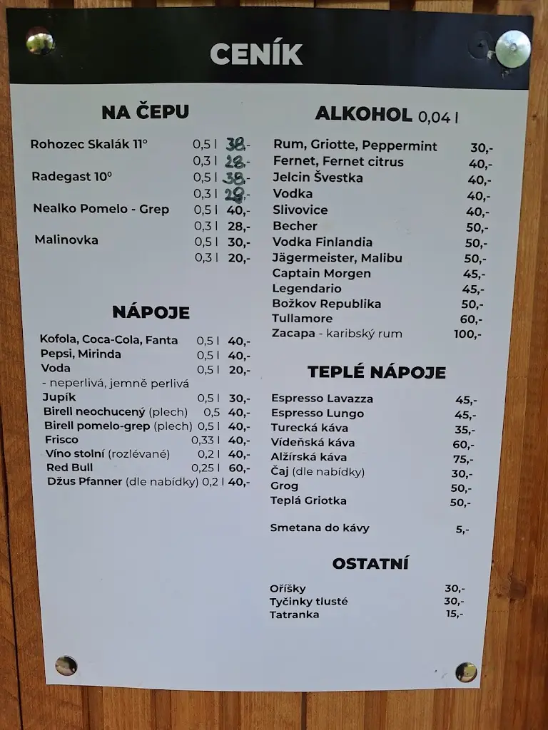 Menu_Kiosek Pod Drábkama_Mnichovo Hradiště_immagine_1