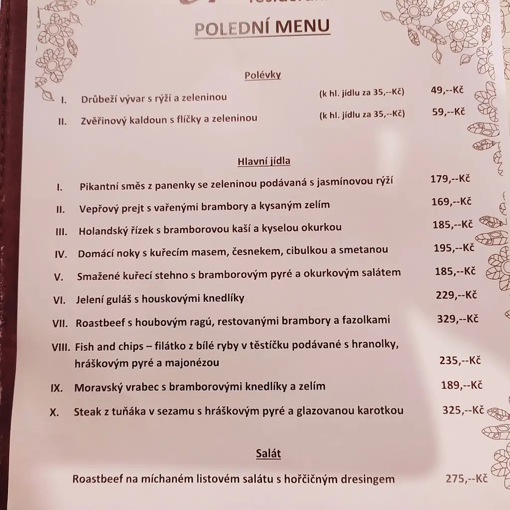 Menu_Agarden restaurant_Mnichovo Hradiště_image_1