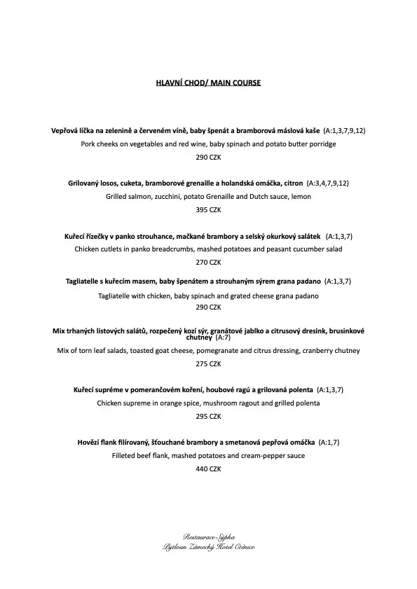 Menu_Restaurace Chateau Ctěnice_Okres Praha-východ_image_4