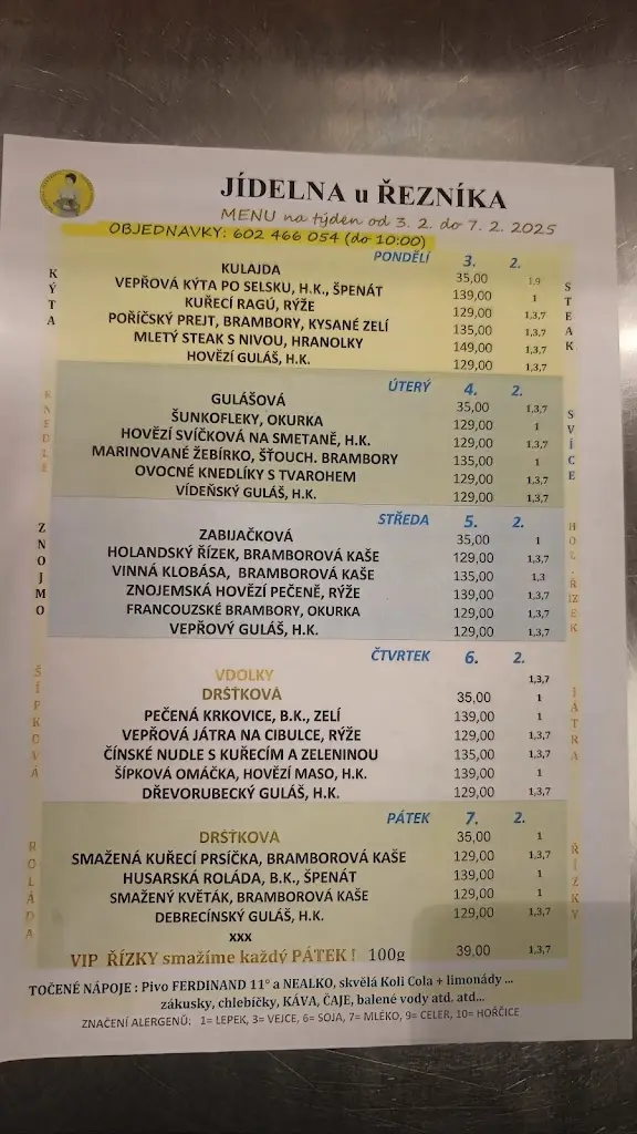 Menu_Jídelna u Řezníka_Poříčí nad Sázavou_image_1