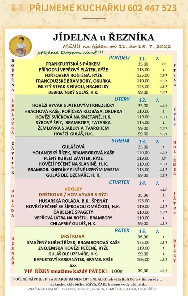 Menu_Jídelna u Řezníka_Poříčí nad Sázavou_image_2