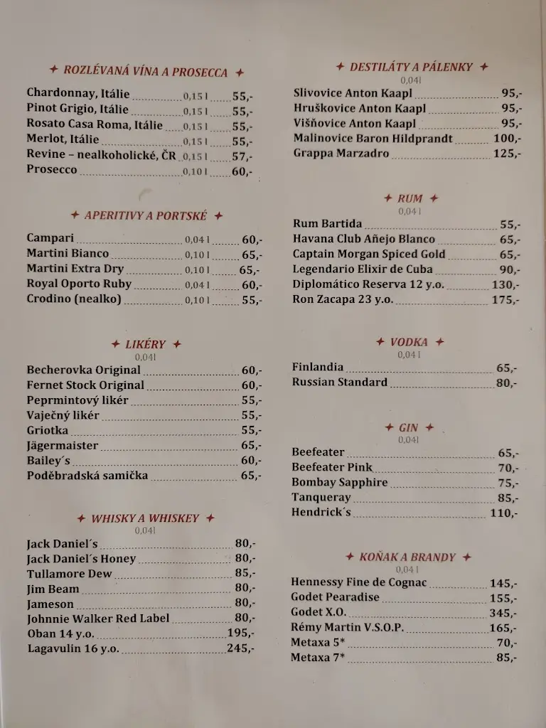 Menu_Café Oliver_Poděbrady_immagine_1