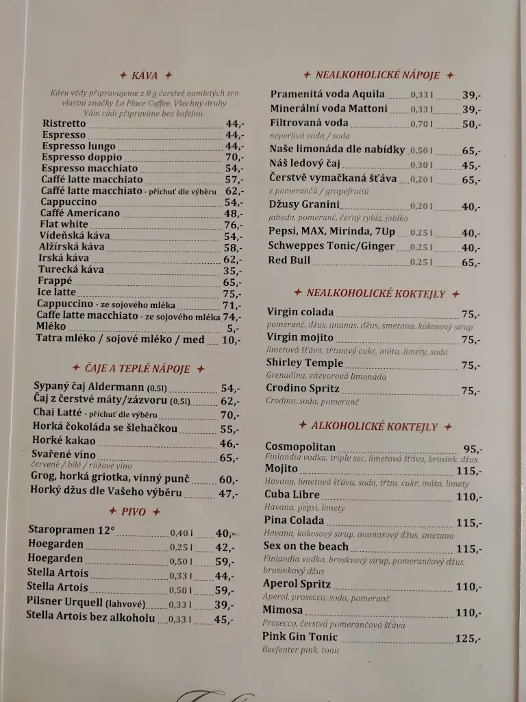 Menu_Café Oliver_Poděbrady_immagine_2