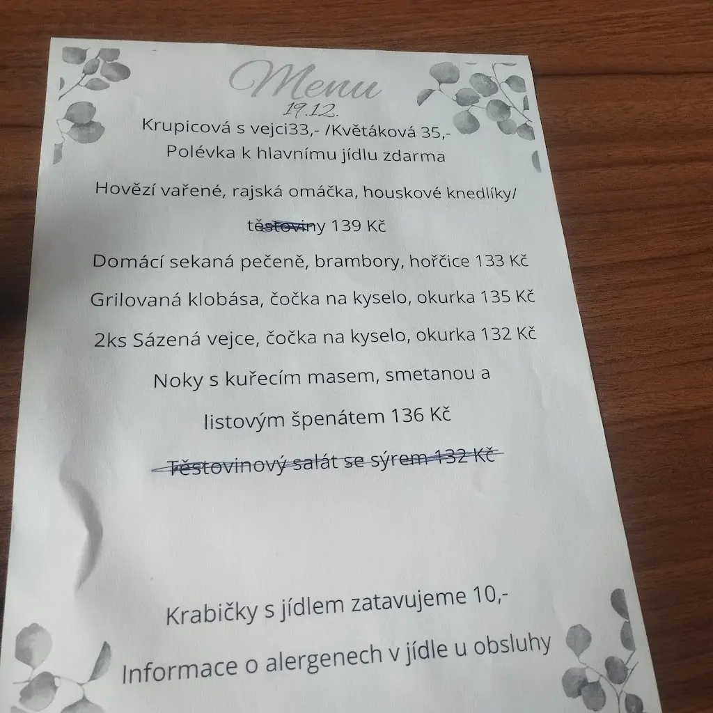 Menu_Restaurace Na Bečvárně_Okres Tábor_image_1