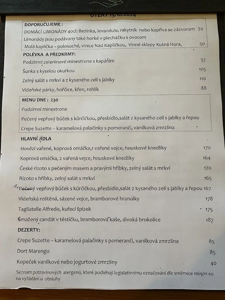 Menu_Na Pašince_Okres Kutná Hora_image_1