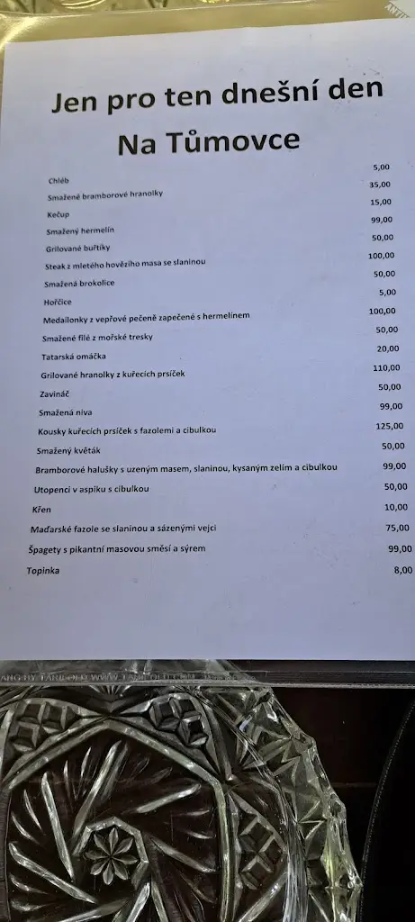 Menu_Restaurace Na Tumovce_Postupice_image_1