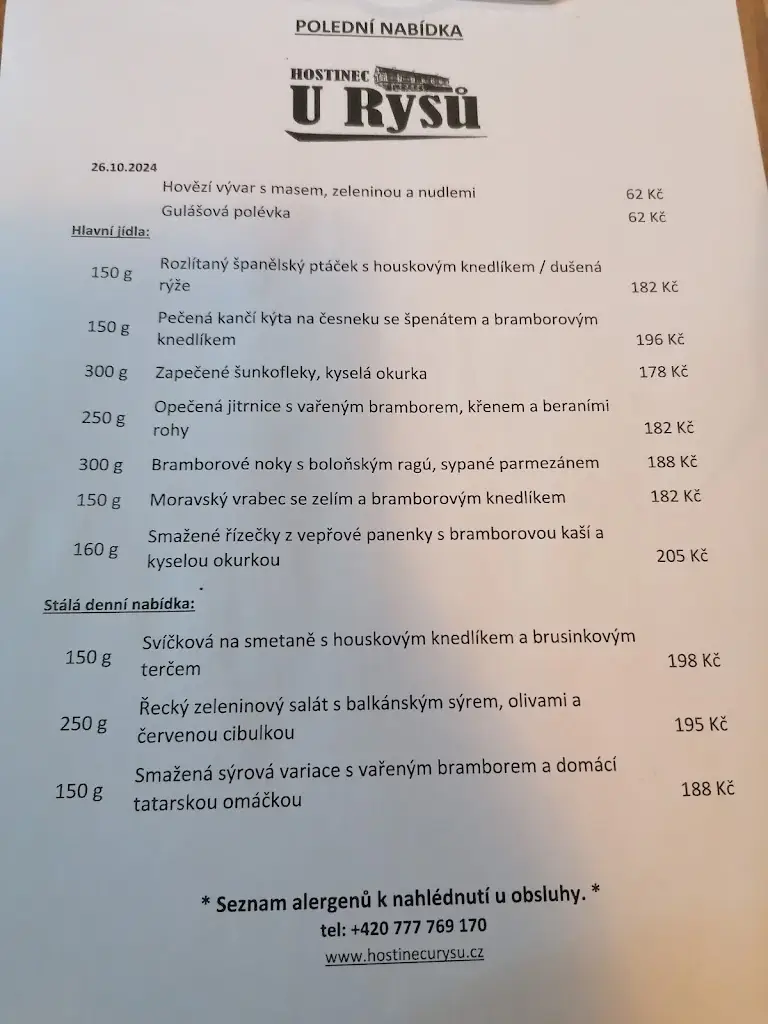Menu_Hostinec U Rysů_Řevnice_image_1