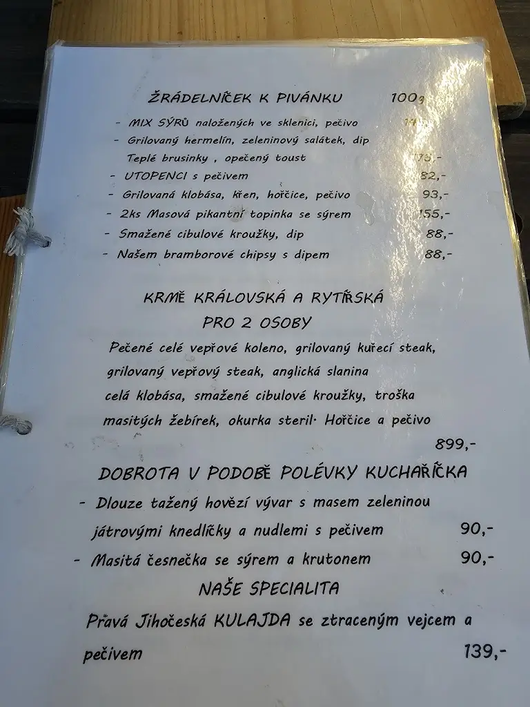 Menu_Středověký hostinec U Pletánků_Okres Příbram_image_1