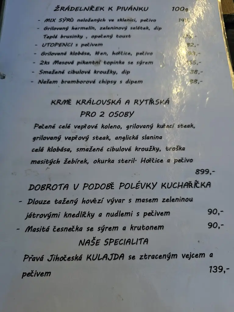 Menu_Středověký hostinec U Pletánků_Okres Příbram_image_4