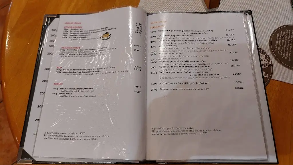 Menu_Restaurace Bowling U Simony_Okres Příbram_image_1