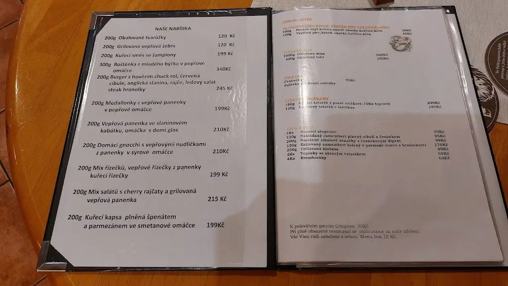 Menu_Restaurace Bowling U Simony_Okres Příbram_image_2