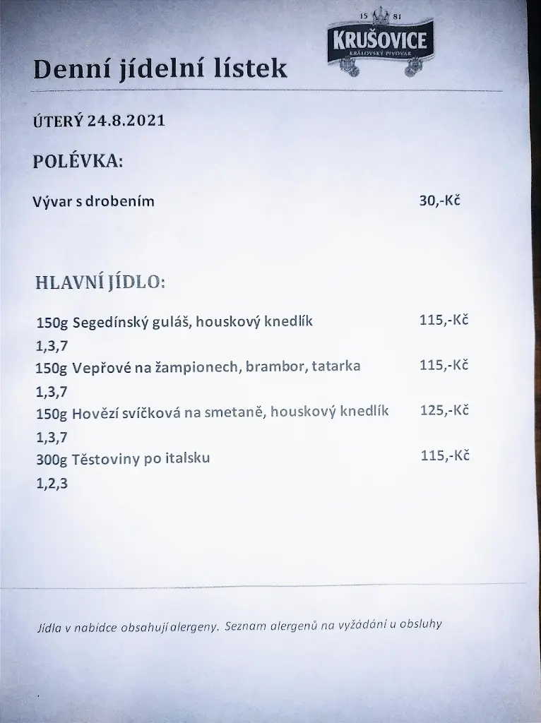 Menu_Hospůdka Staďák_Sadská_image_1