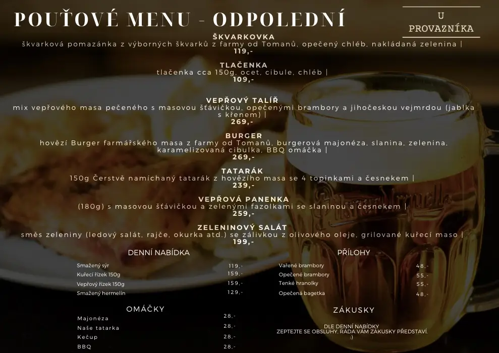 Menu_Restaurace U Provazníka_Protivín_image_1