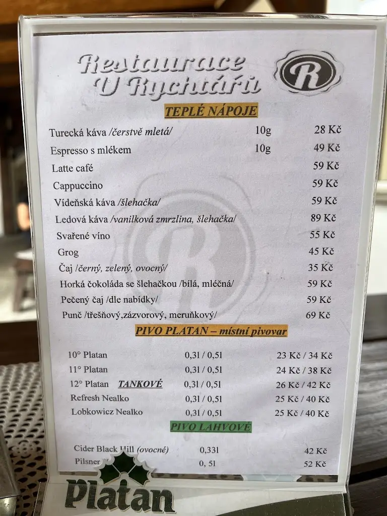 Menu_Restaurace U Rychtářů Protivín_Protivín_immagine_2