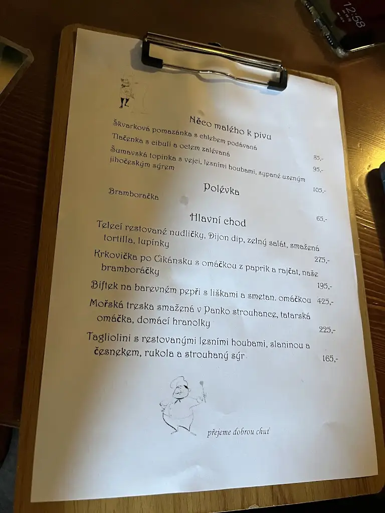Menu_Rodinná nekuřácká restaurace U Kamene_Šestajovice_image_1