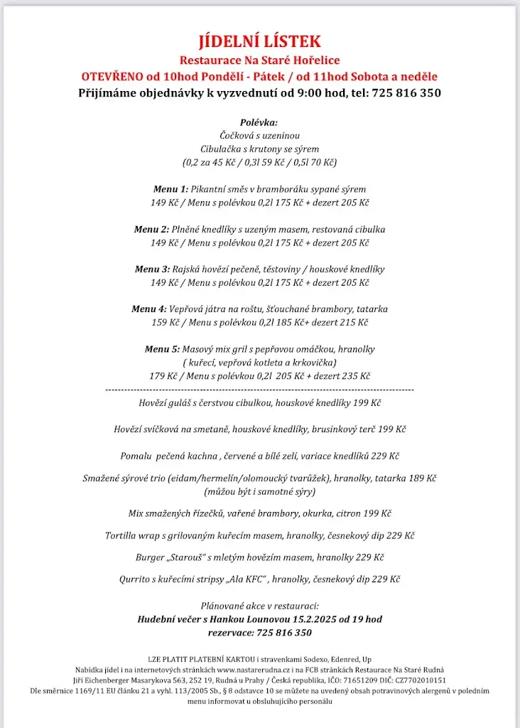 Menu_Restaurace Na Staré Hořelice_Rudná_image_1