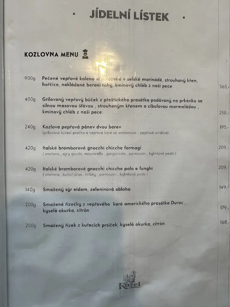 Menu_Sázavská Kozlovna_Sázava_image_2