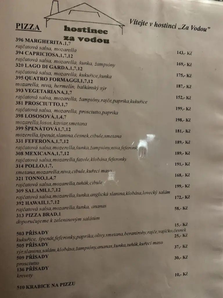 Menu_Hostinec Za Vodou_Sázava_immagine_4