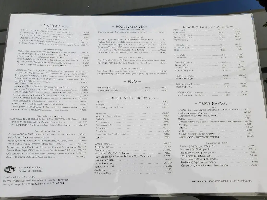 Menu_Paloma Průhonice_Průhonice_image_2