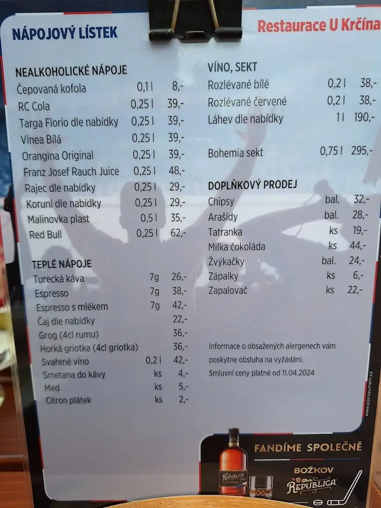 Menu_Restaurace U Krčína_Sedlčany_image_1