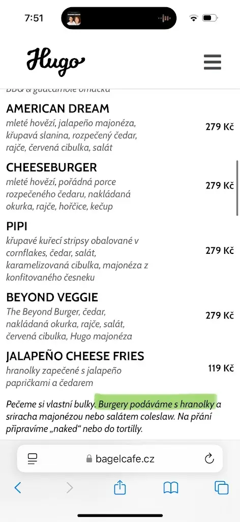 Menu_Hugo Restaurant Café Slaný_Slaný_image_3