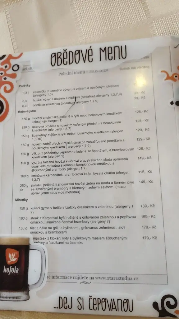 Menu_Restaurace Stará studna_Unhošť_image_4