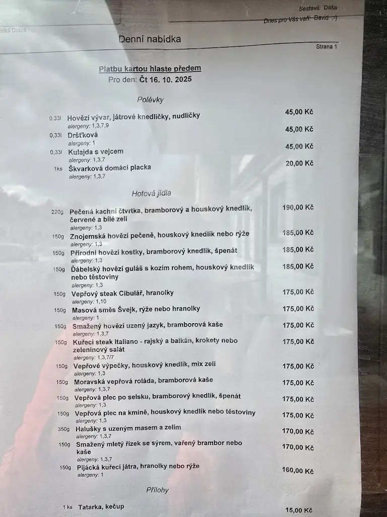 Menu_Restaurace Velká Dobrá_Velká Dobrá_image_1