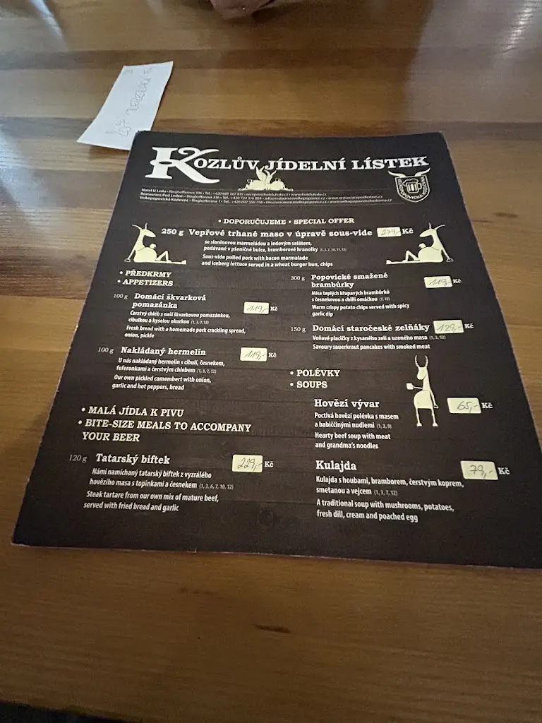 Menu_Velkopopovická Kozlovna_Velké Popovice_image_1