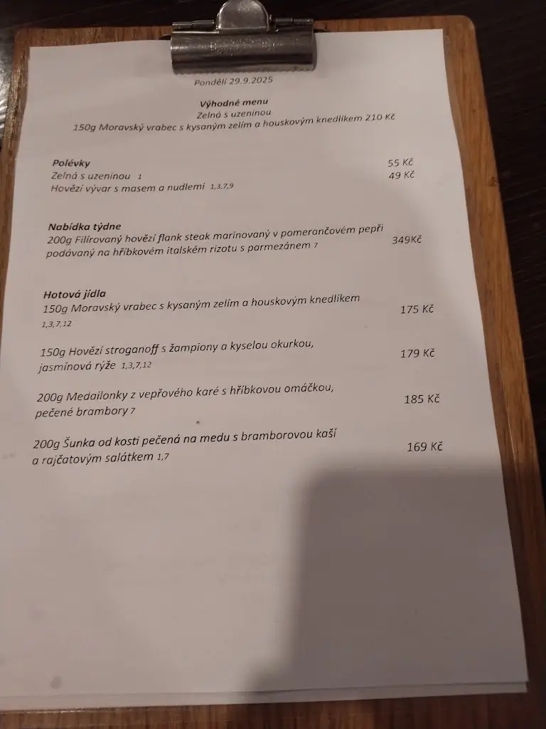 Menu_Restaurace Pod Ledem_Velké Popovice_image_1