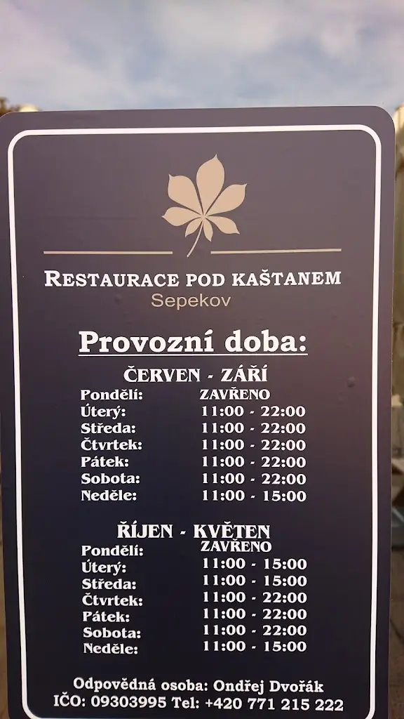 Menu_Restaurace Pod kaštanem Sepekov_Sepekov_image_1