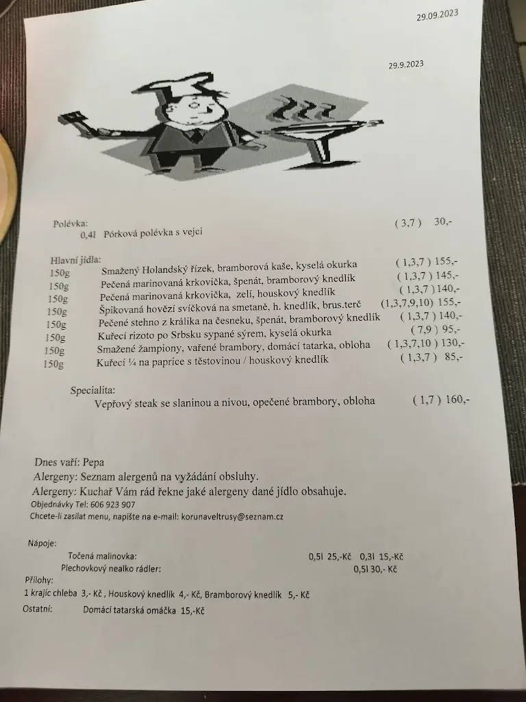 Menu_Česká Koruna_Veltrusy_image_1