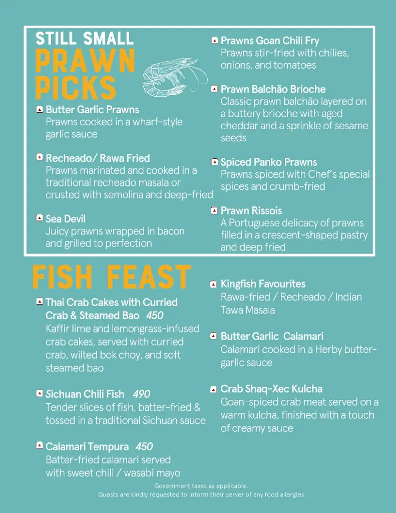 Menu_The Fishermans Wharf_Velim_image_1